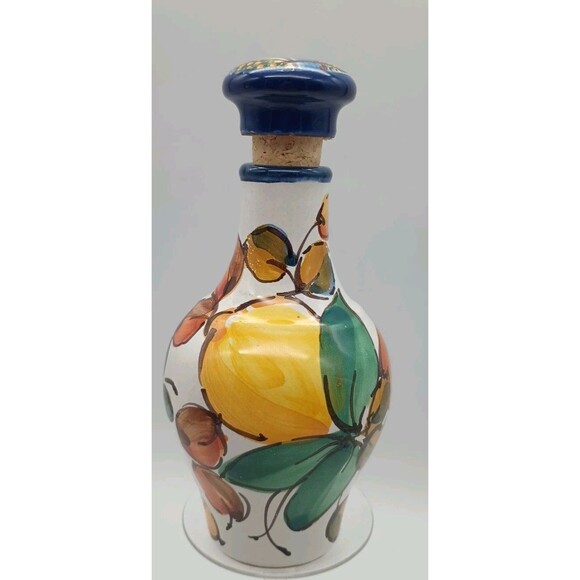 Hand painted Olive Oil Dispenser Sorrento Italy Signed RR - Picture 1 of 7